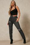 MissPap High Waisted Distressed Mom Jean thumbnail 1