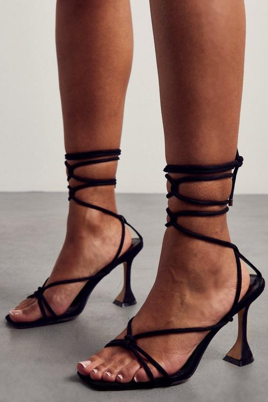 MissPap Strappy Lace Up Square Toe Heels 3