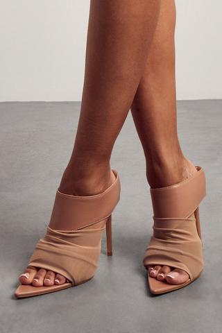 Wrap Up Padded Strap Square Toe Heel