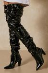 MissPap Patent Thigh High Heeled Boot thumbnail 1