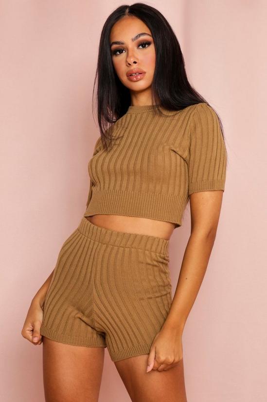MissPap Wide Rib Knitted Short Set 1