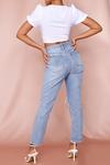 MissPap High Waisted Distressed Mom Jean thumbnail 2