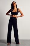 MissPap Ribbed Bralet and Wide Leg Co-ord Lounge Set thumbnail 4