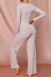 MissPap Ribbed Twist Front Wide Leg Co-Ord thumbnail 2