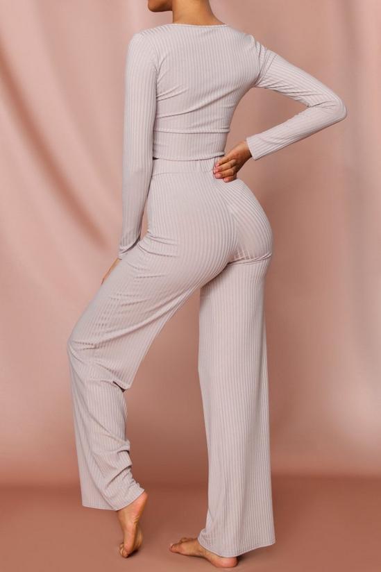 MissPap Ribbed Twist Front Wide Leg Co-Ord 2
