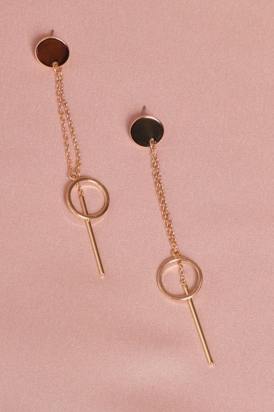 MissPap Circle Drop and Double Chain Earring 1