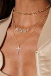 MissPap Triple Layer Babygirl And Cross Necklace thumbnail 2