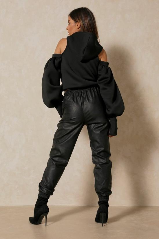 MissPap Leather Look Joggers 2