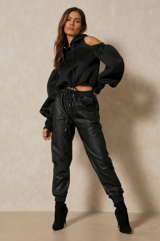 MissPap Leather Look Joggers 4