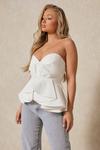 MissPap Sweetheart Neck Pleated Corset Top thumbnail 1