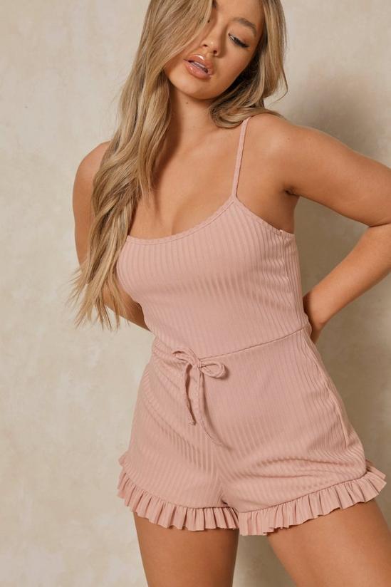 MissPap Ribbed Frill Detail Playsuit 5