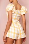 MissPap Puff Sleeve Gingham Playsuit thumbnail 2