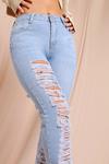 MissPap Mid Rise Extreme Distressed Skinny Jeans thumbnail 2