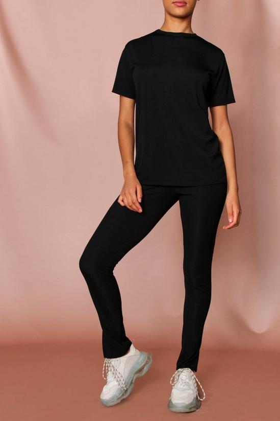 MissPap Ribbed T-Shirt Split Legging Co-Ord 3