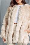 MissPap Oversized Luxe Panelled Faux Fur Coat thumbnail 2