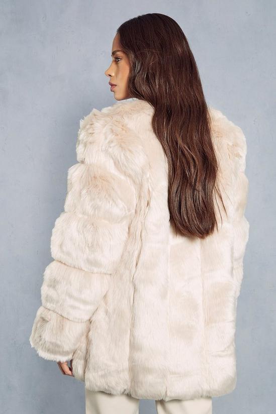 MissPap Oversized Luxe Panelled Faux Fur Coat 3