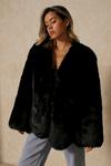 MissPap Luxe Panelled Faux Fur Coat thumbnail 1