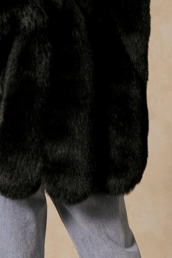 MissPap Luxe Panelled Faux Fur Coat 6