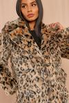 MissPap Luxe Leopard Faux Fur Coat thumbnail 4