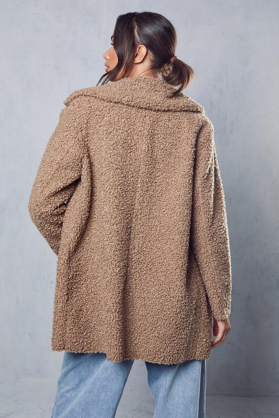 MissPap Double Breasted Faux Fur Teddy Coat 3