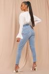 MissPap High Waisted Buckle Belted Skinny Jeans thumbnail 2