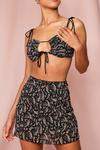 MissPap Ditsy Floral Pleated Bralet & Skirt Co Ord thumbnail 1