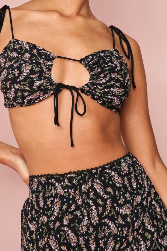 MissPap Ditsy Floral Pleated Bralet & Skirt Co Ord 4