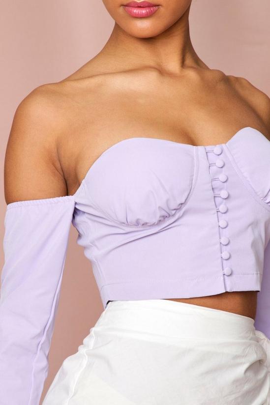 MissPap ruched cup detail button front top 3