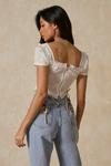 MissPap Broderie Anglaise Lace Up Puff Sleeve Top thumbnail 3