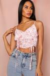 MissPap printed ruched bust cami top thumbnail 1
