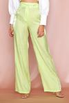 MissPap Metallic Satin Belted High Waisted Trousers thumbnail 3