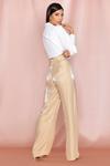 MissPap Metallic Satin Belted High Waisted Trousers thumbnail 2