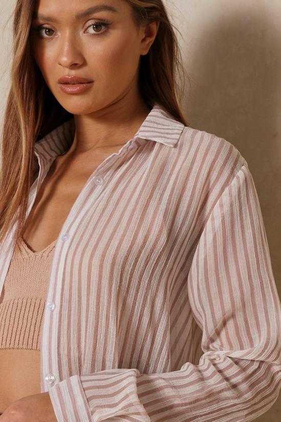 MissPap sheer striped oversized shirt 6