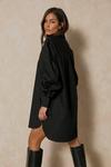 MissPap Ruched Tie Sleeve Shirt Dress thumbnail 3