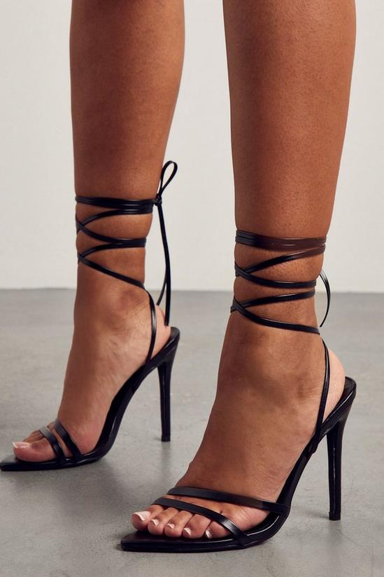 MissPap Strappy Pointed Lace Up High Heels 3