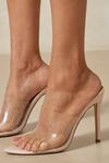 MissPap clear pointed high heeled mules thumbnail 2
