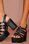 MissPap cleated caged block heeled sandals thumbnail 2