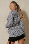 MissPap Oversized Dogtooth Belted Jacket thumbnail 3