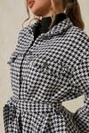 MissPap Oversized Dogtooth Belted Jacket thumbnail 5