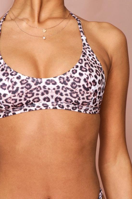 MissPap Leopard Scoop Neck Minimal Bikini Top 4