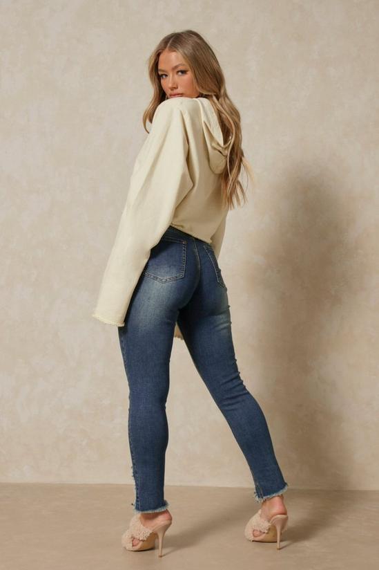 MissPap Frayed Split Hem Skinny Jeans 3