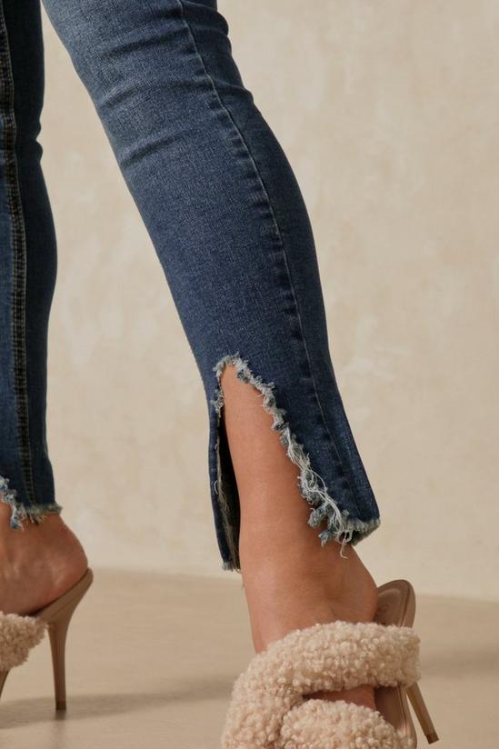MissPap Frayed Split Hem Skinny Jeans 6