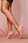 MissPap Square Toe Knot Detail Strappy Heels thumbnail 1