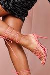 MissPap Square Toe Knot Detail Strappy Heels thumbnail 2