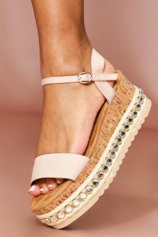 MissPap Jewel Embellished Flatform Sandal 2