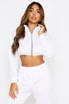 MissPap Zip Front High Neck Cropped Sweater thumbnail 1