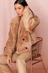 MissPap Teddy Faux Fur Double Breasted Jacket thumbnail 1