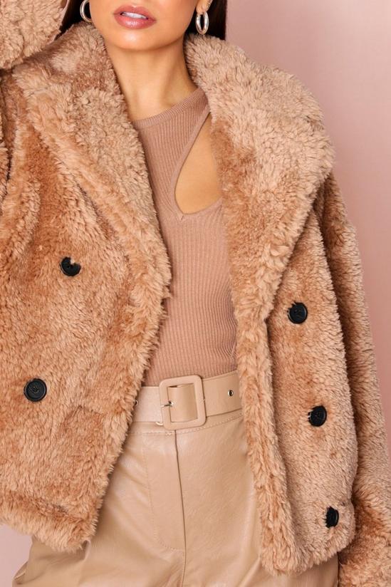 MissPap Teddy Faux Fur Double Breasted Jacket 4