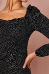 MissPap Polka Dot Tie Shoulder Mini Dress thumbnail 4