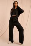MissPap Knitted Crop Jumper And Wide Leg Trouser Set thumbnail 1